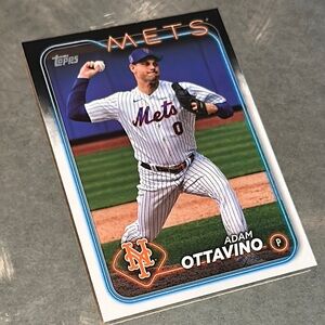 Topps Mets Baseball Card - Blue and Orange